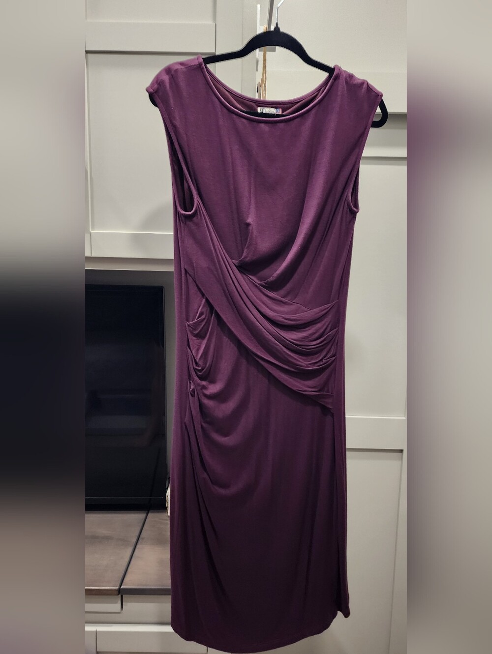 Kut From The Clotj Sleeveless Draped Plum Purple Dress
